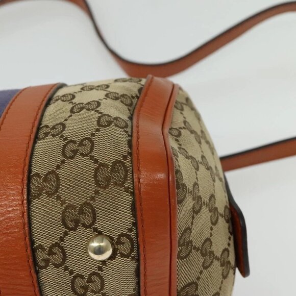GUCCI GG Canvas Hand Bag 2way Beige Gold 269876 Auth 141858 - Picture 5 of 16